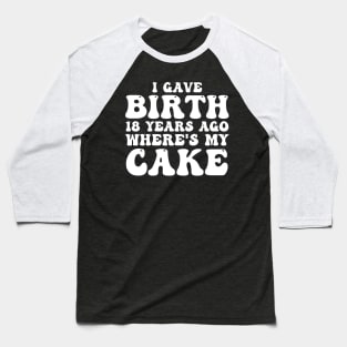 18th Birthday For Son Daughter 18 Year Old For Girls Baseball T-Shirt